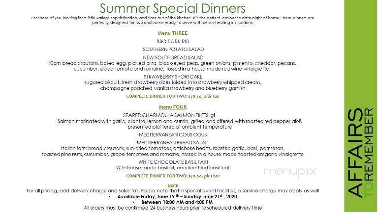 Affairs To Remember Caterers - Atlanta, GA menu_pic