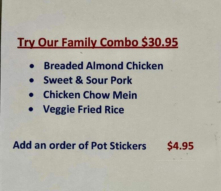 Chopstix - Eatonville, WA menu_pic