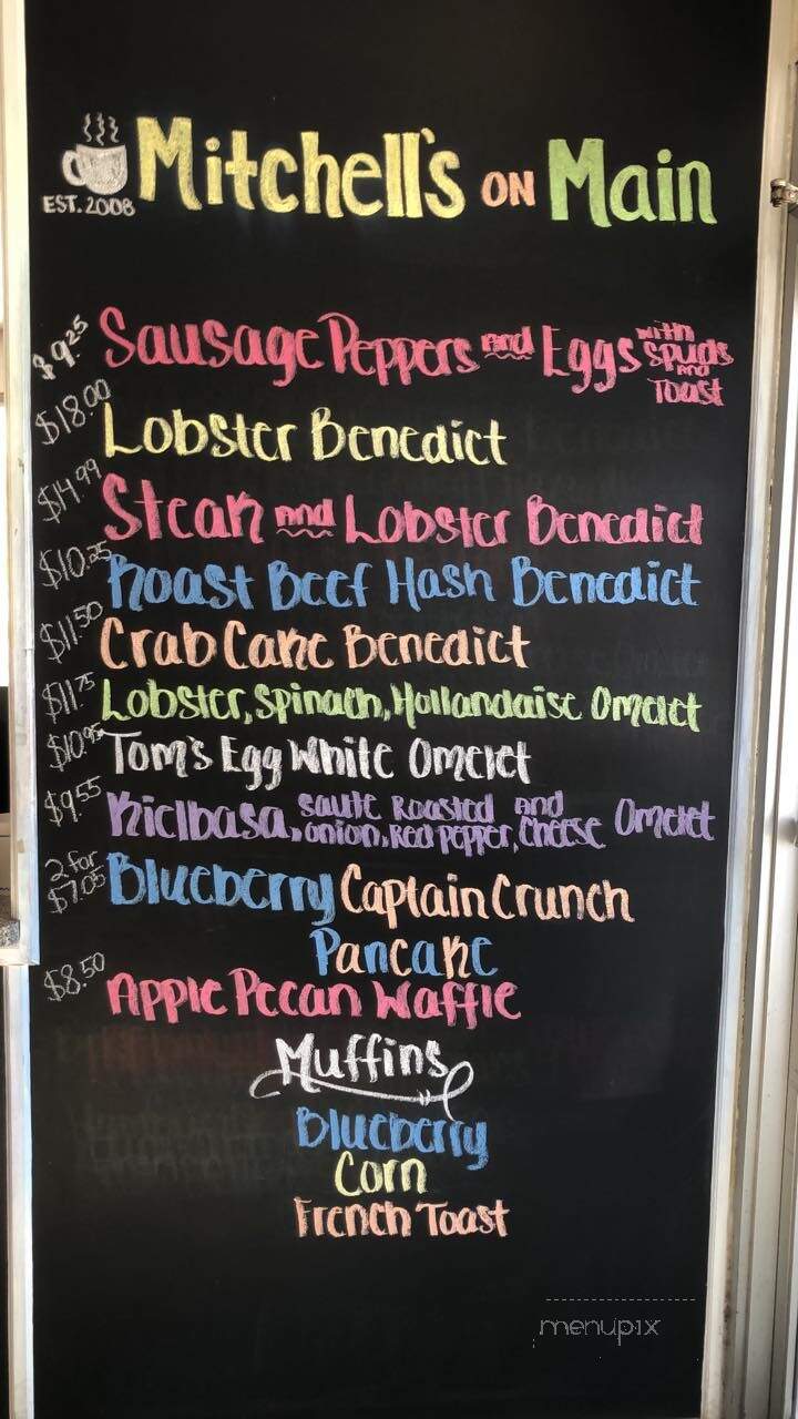 Mitchell's on Main - Cromwell, CT menu_pic