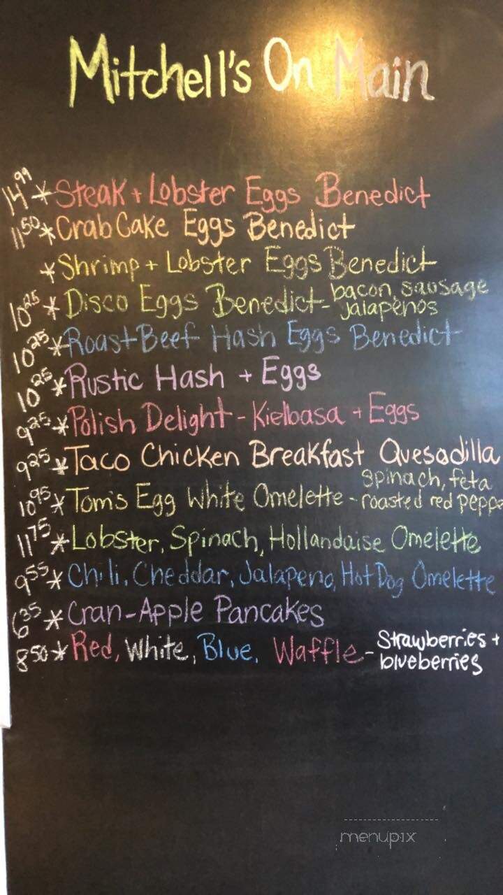 Mitchell's on Main - Cromwell, CT menu_pic