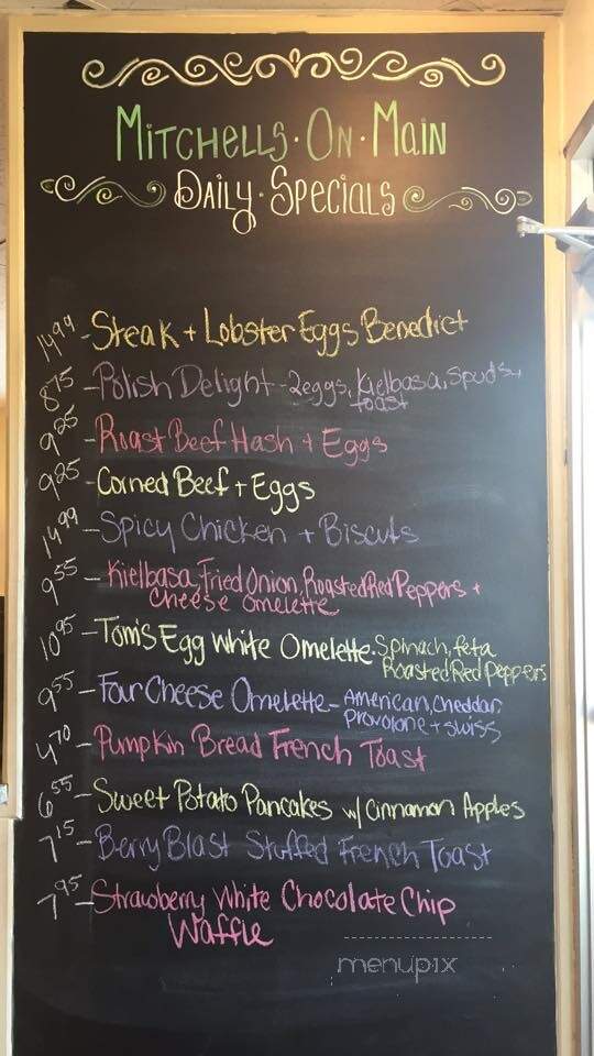 Mitchell's on Main - Cromwell, CT menu_pic