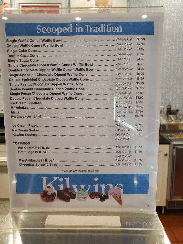 Kilwin's Chocolates & Ice Cream - Celebration, FL menu_pic