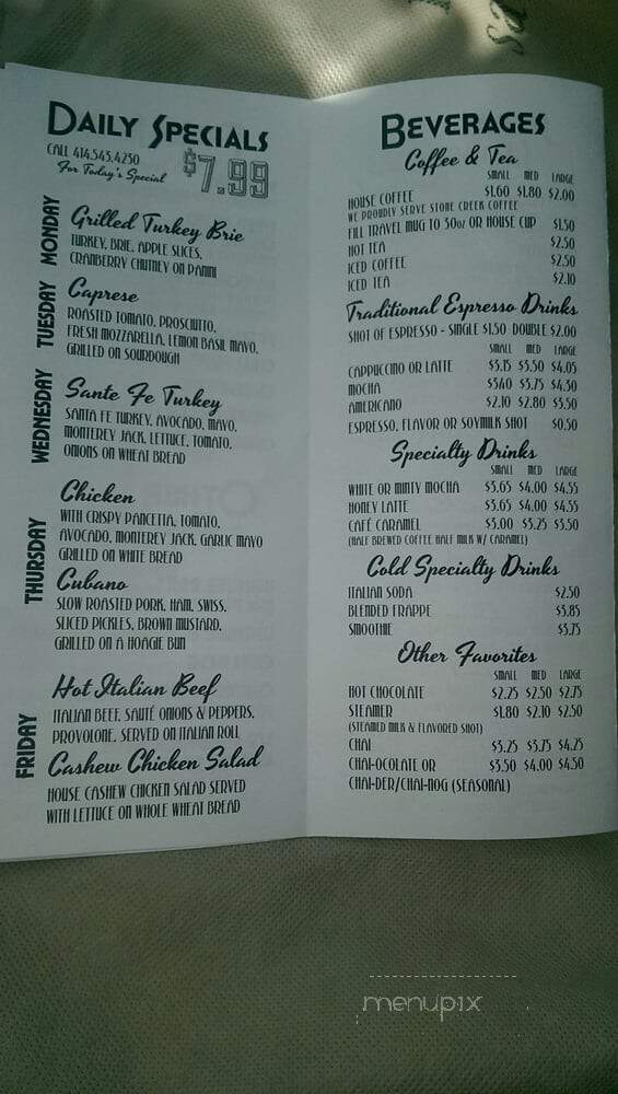 West Allis Cheese and Sausage Shop - West Allis, WI menu_pic