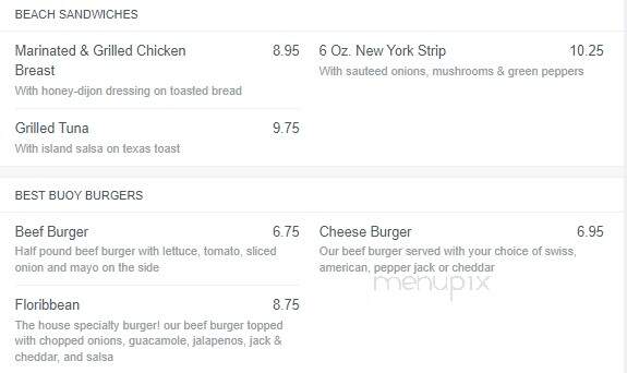 Sharky & Jack's Bar & Grill - Orlando, FL menu_pic