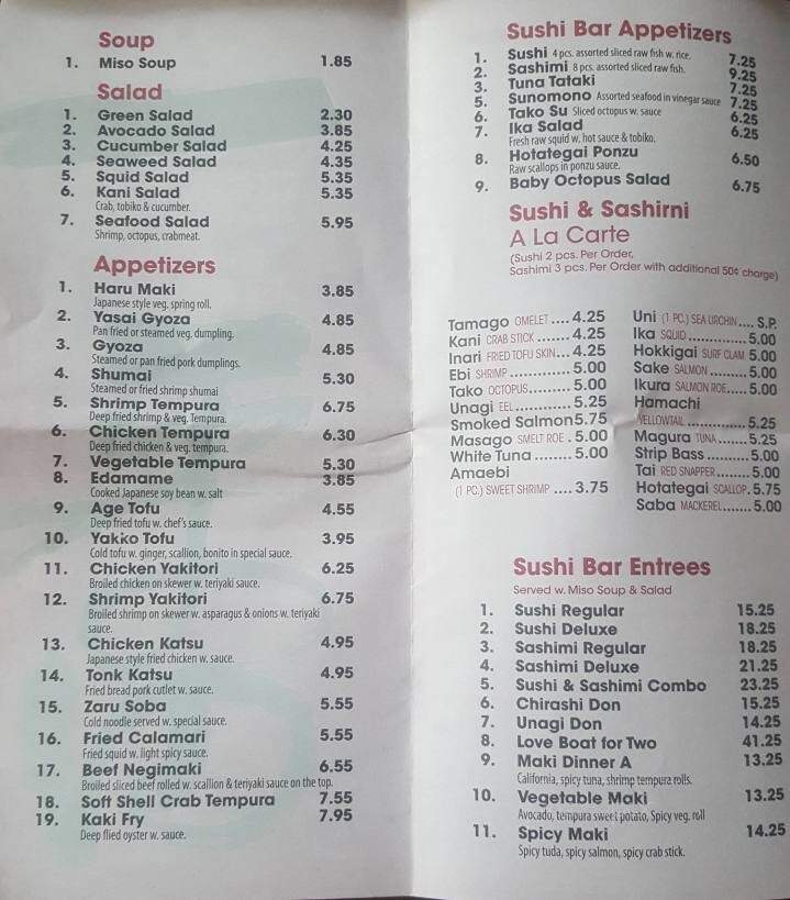 Ichiban - South Hadley, MA menu_pic