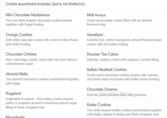 Holy Cannoli Sweet Shoppe - Fairport, NY menu_pic