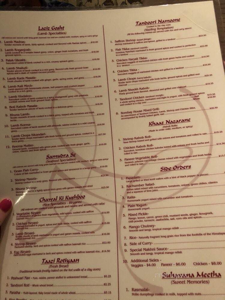 Memories of India II - Lake Mary, FL menu_pic
