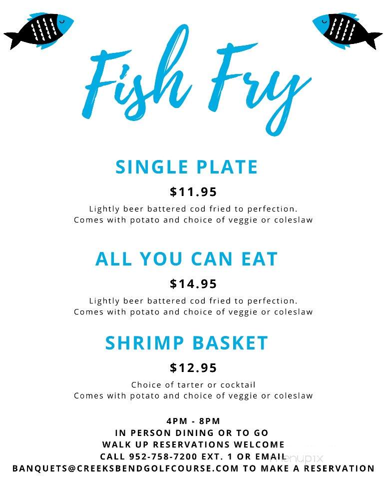 Creeks Bend - New Prague, MN menu_pic