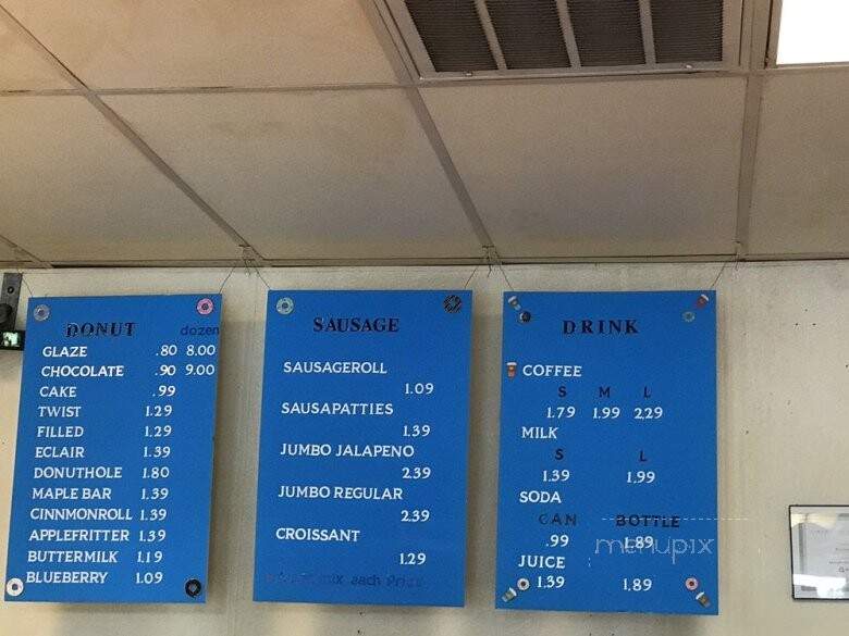 Donut Palace - Carrollton, TX menu_pic
