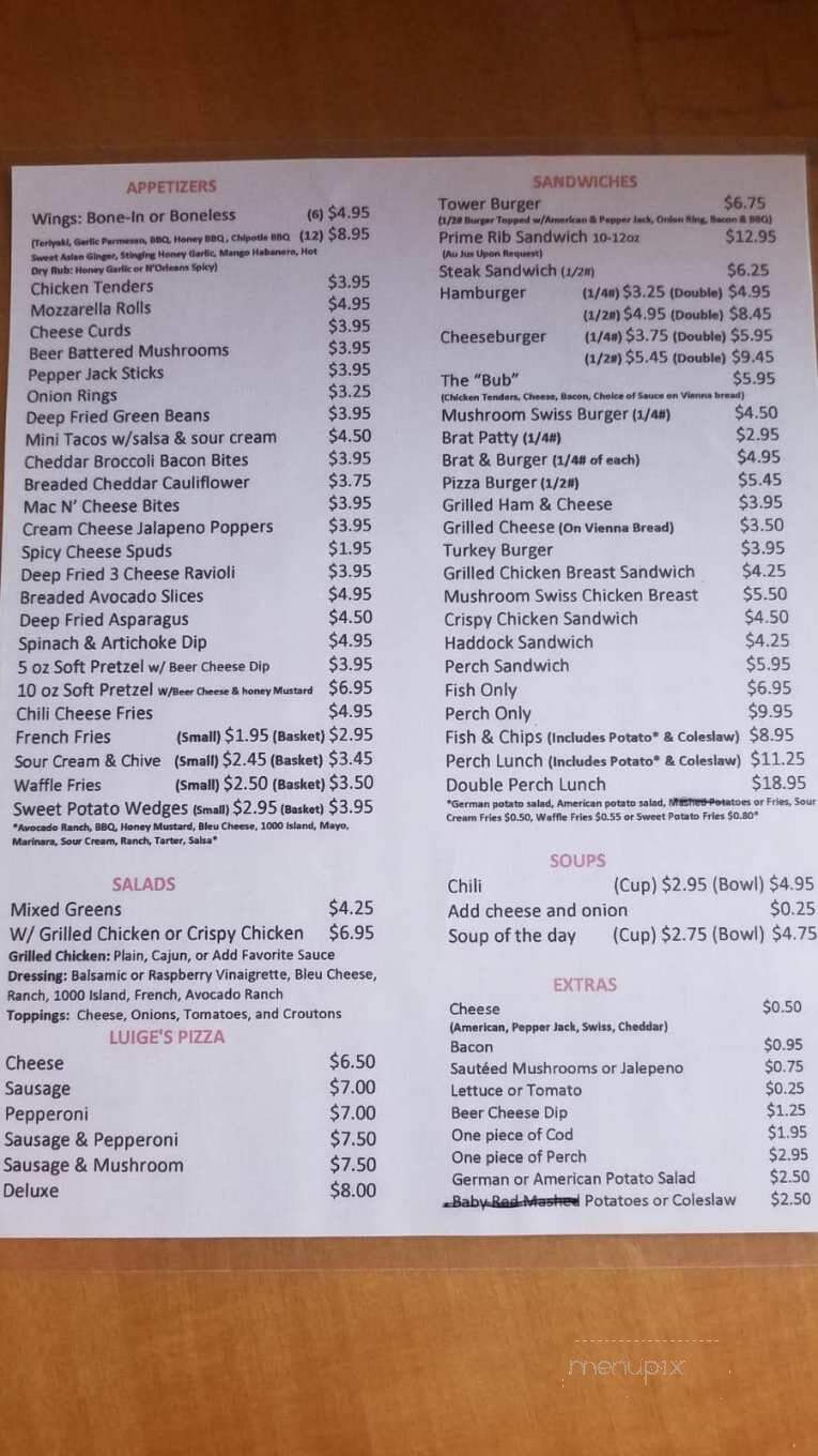 Tower Tavern - Manitowoc, WI menu_pic