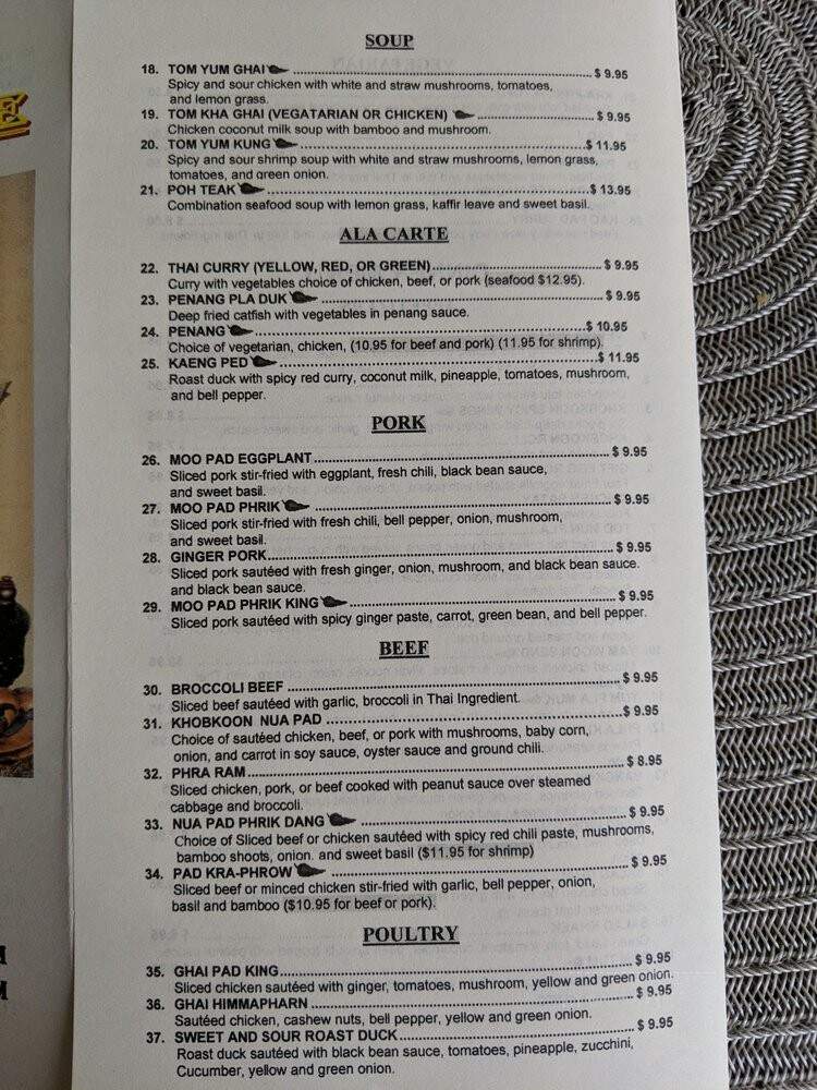 Khobkoon Thai - Roseville, CA menu_pic