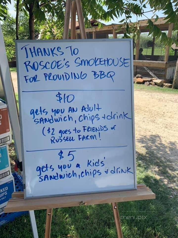 Roscoe's Smokehouse - Burleson, TX menu_pic