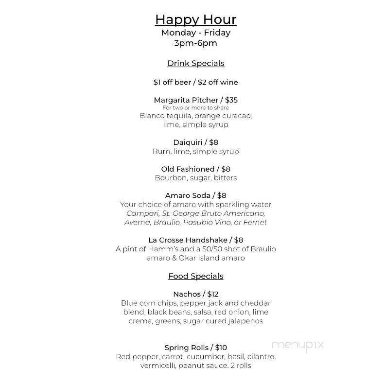 the Root Note - La Crosse, WI menu_pic