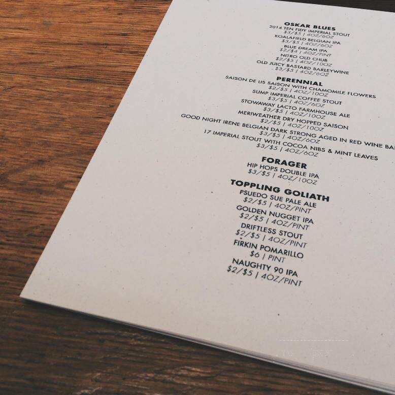 the Root Note - La Crosse, WI menu_pic