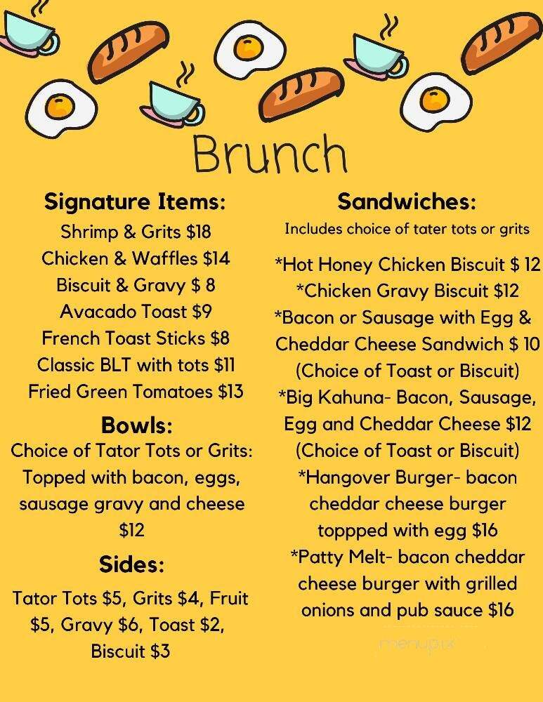 Lazy Pirate sports bar and grill - Carolina Beach, NC menu_pic