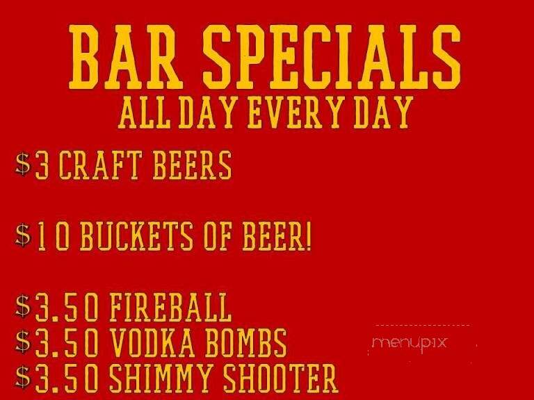 Lazy Pirate sports bar and grill - Carolina Beach, NC menu_pic