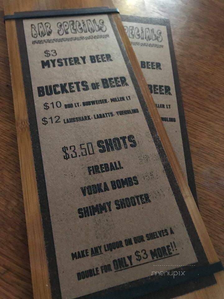 Lazy Pirate sports bar and grill - Carolina Beach, NC menu_pic