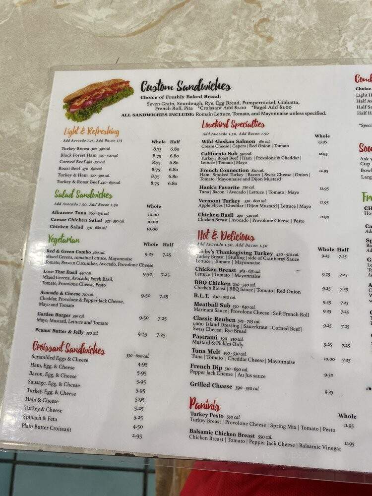 Lovebirds Cafe & Bakery - Alhambra, CA menu_pic