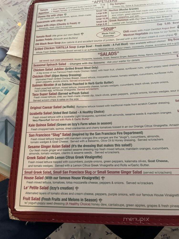 Izzy's - Little Rock, AR menu_pic