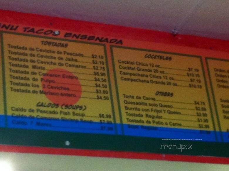 Tacos Ensenada - Duarte, CA menu_pic