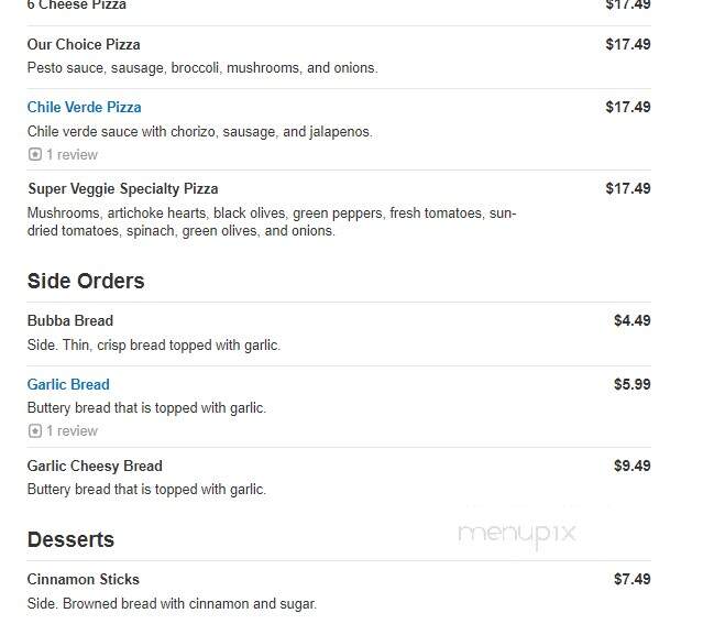 Big Daddy's Pizza - Kearns, UT menu_pic
