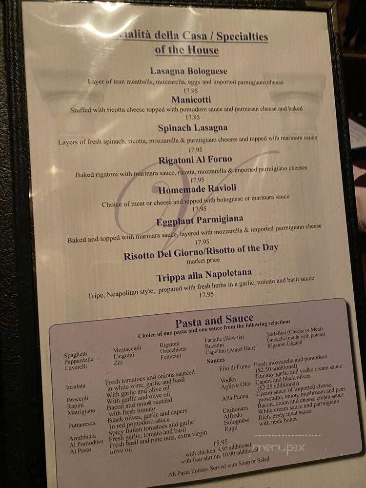 Venuti's Ristorante & Banquets - Addison, IL menu_pic