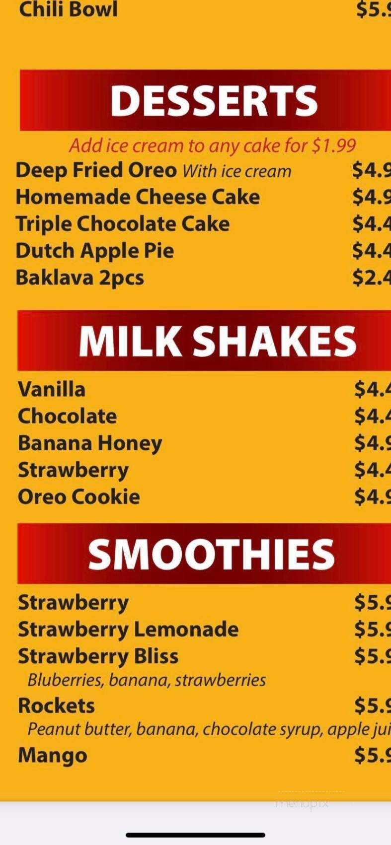 Rockets Cafe - Toledo, OH menu_pic