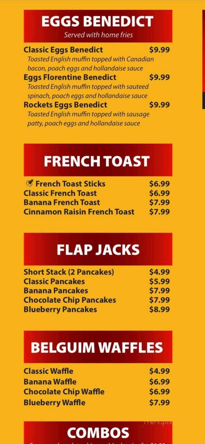 Rockets Cafe - Toledo, OH menu_pic