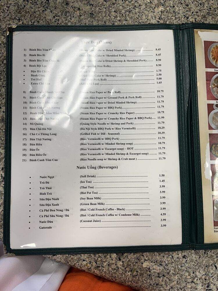 Thien Thanh - Houston, TX menu_pic
