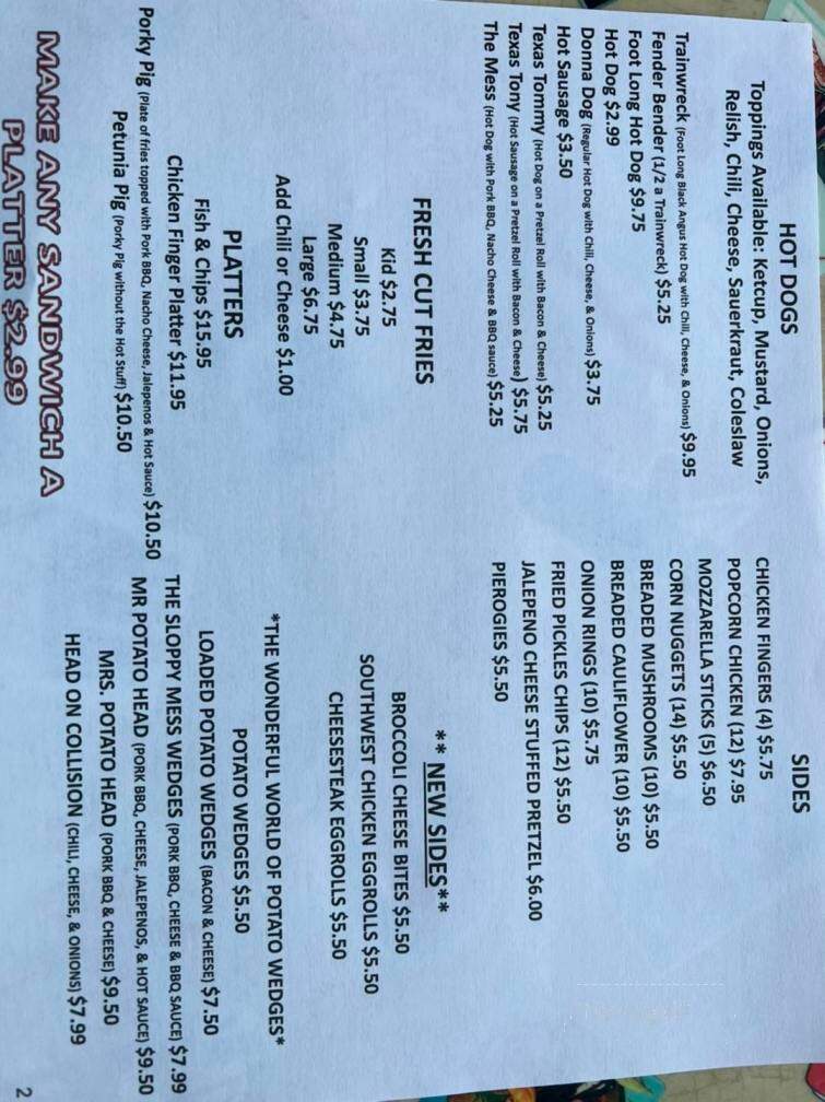 Whistle Stop - Enola, PA menu_pic