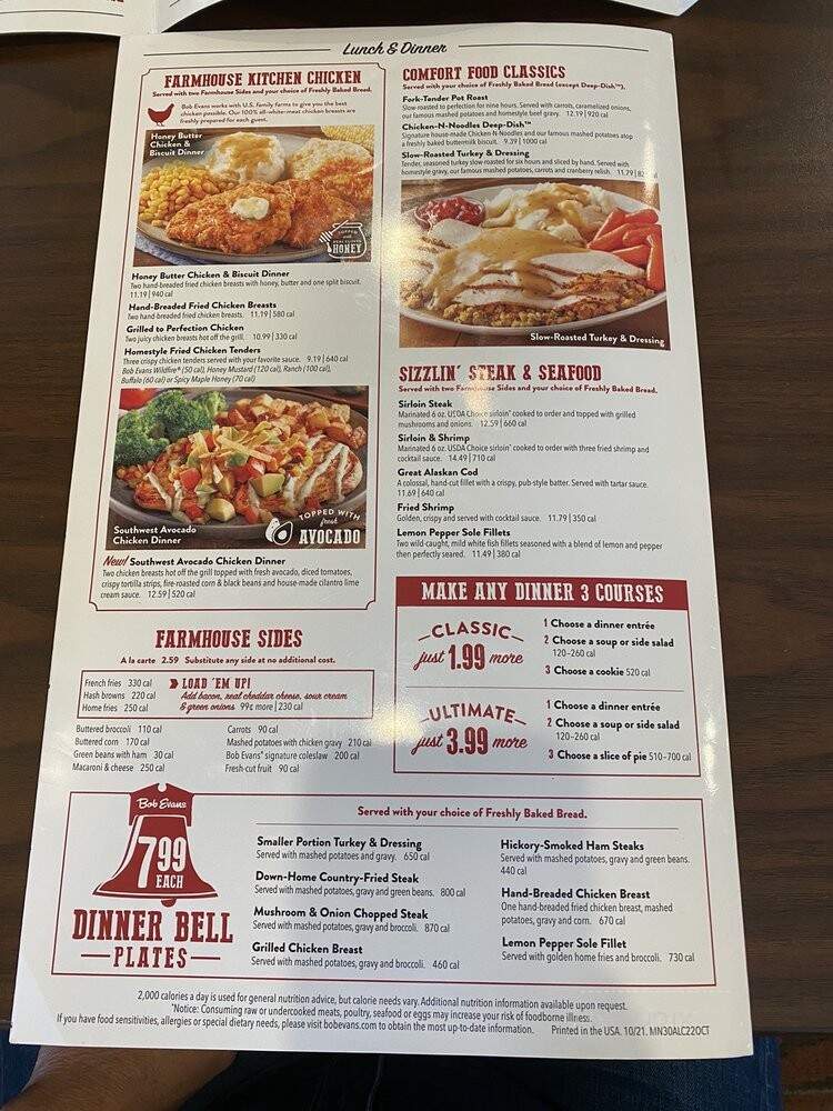 Bob Evans Restaurant - Palm Coast, FL menu_pic