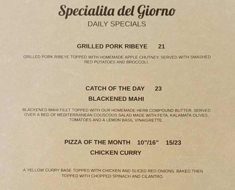 Chianti Room - St Augustine, FL menu_pic