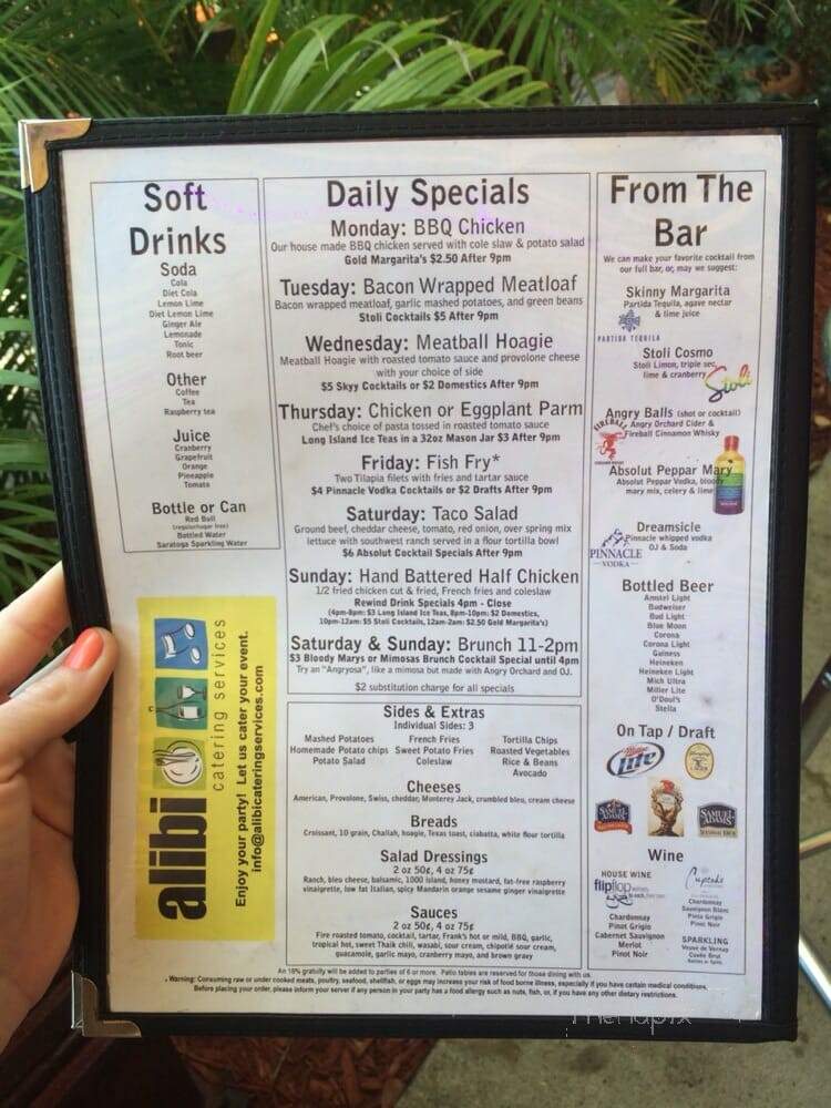 Georgie's Alibi - Wilton Manors, FL menu_pic