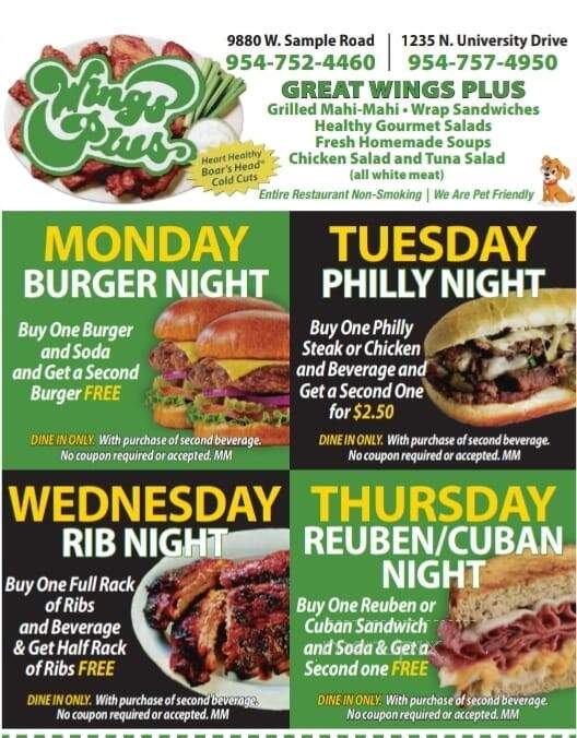 Wings Plus - Coral Springs, FL menu_pic