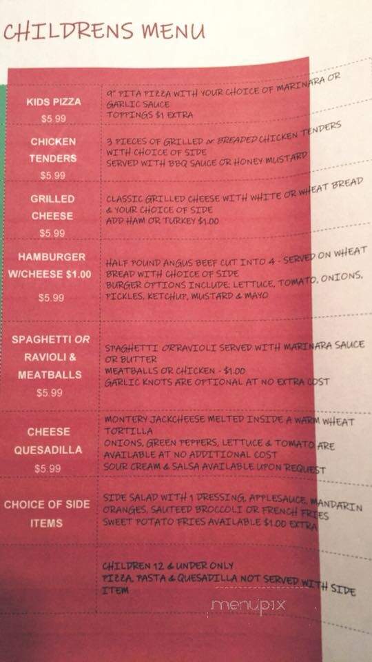 Pat's Pizzeria - Newark, DE menu_pic