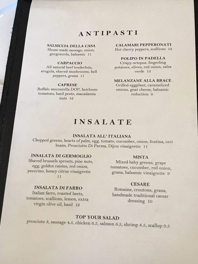 Bacco Ristorante - Southfield, MI menu_pic