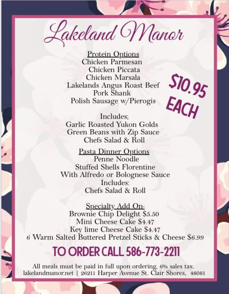 Lakeland Manor - St Clair Shores, MI menu_pic