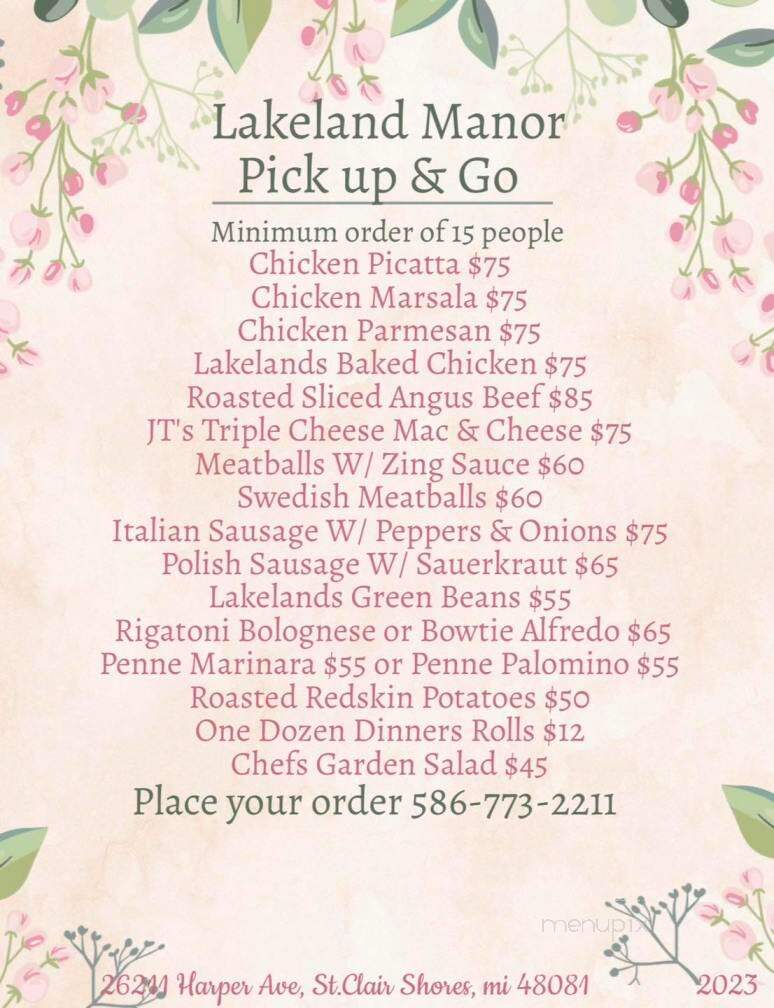 Lakeland Manor - St Clair Shores, MI menu_pic