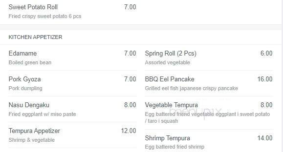 Yang's Teppanyaki & Sushi - Vaughan, ON menu_pic