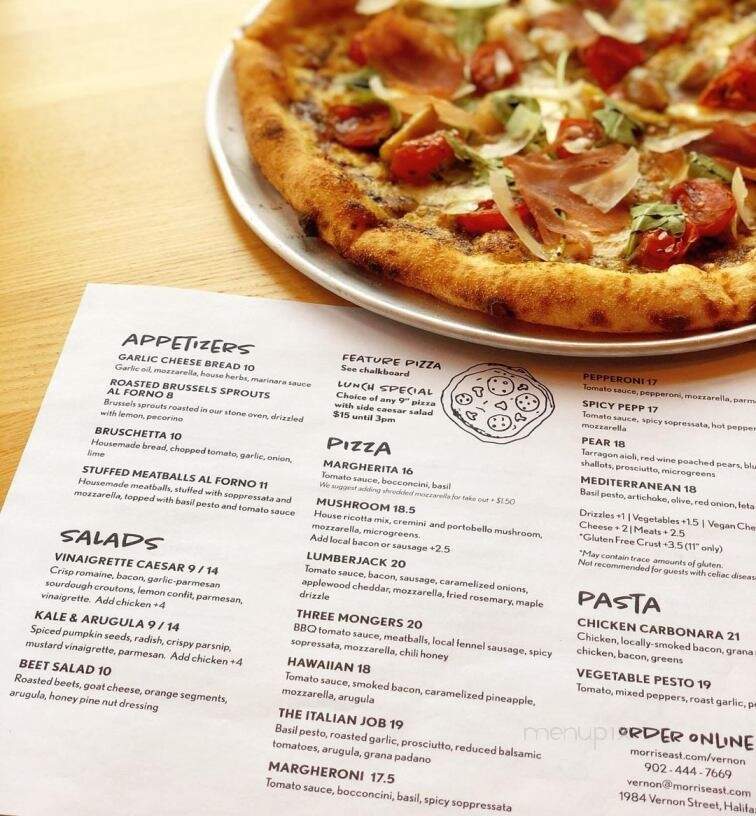 Morris East - Halifax, NS menu_pic
