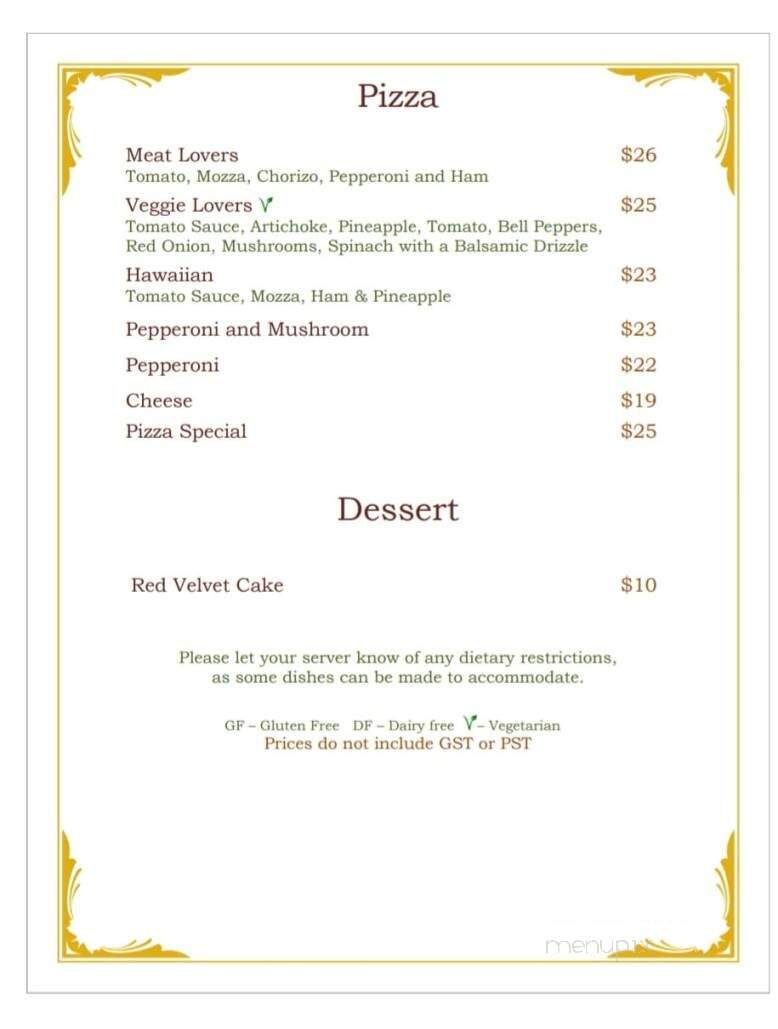 Tundra Inn - Churchill, MB menu_pic