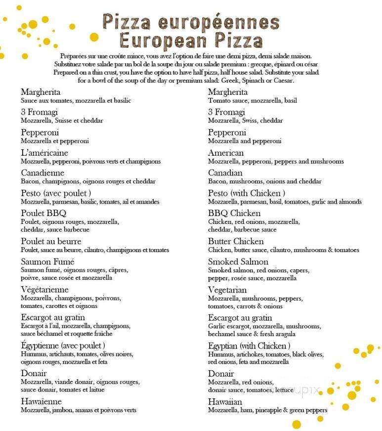 Cafe Archibald - Dieppe, NB menu_pic