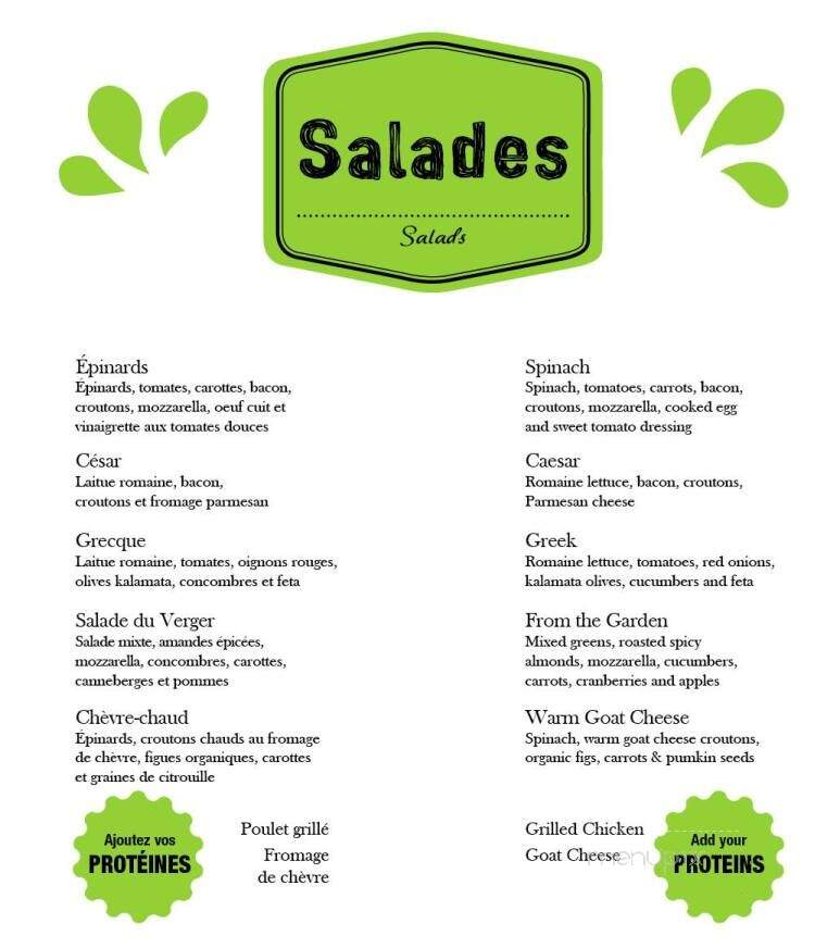 Cafe Archibald - Dieppe, NB menu_pic