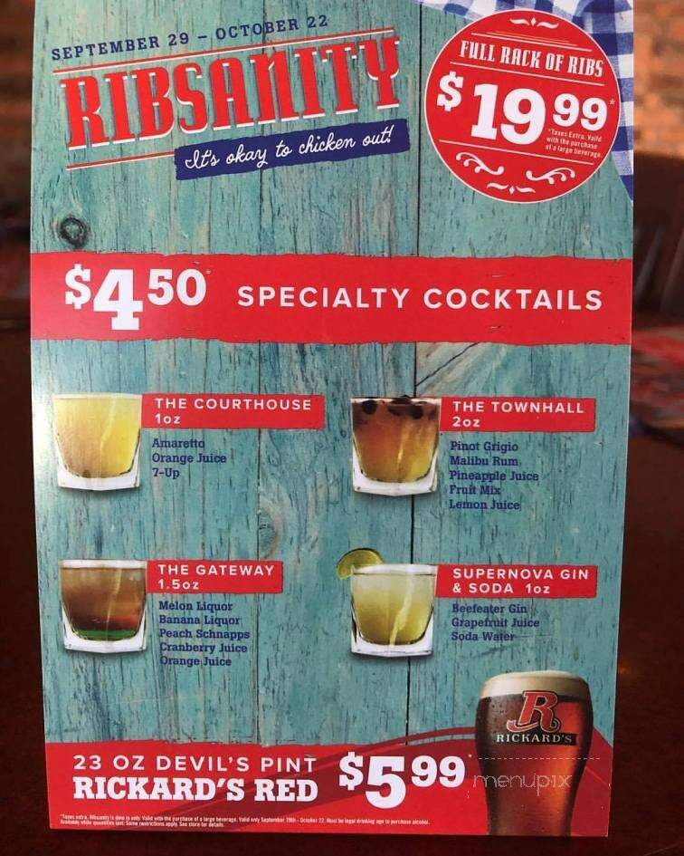 St. Louis Bar and Grill - Oakville, ON menu_pic