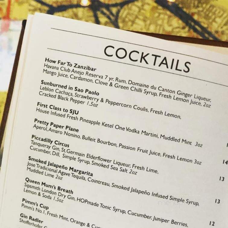 The House On Parliament St - Toronto, ON menu_pic