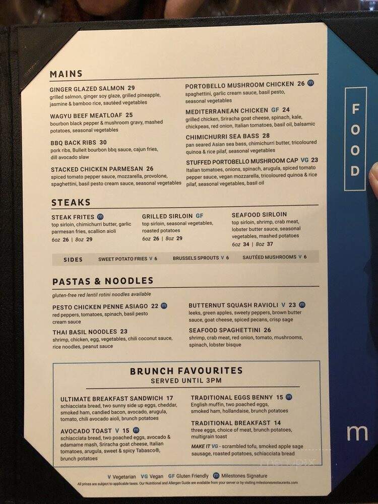 Milestones Grill + Bar - West Vancouver, BC menu_pic