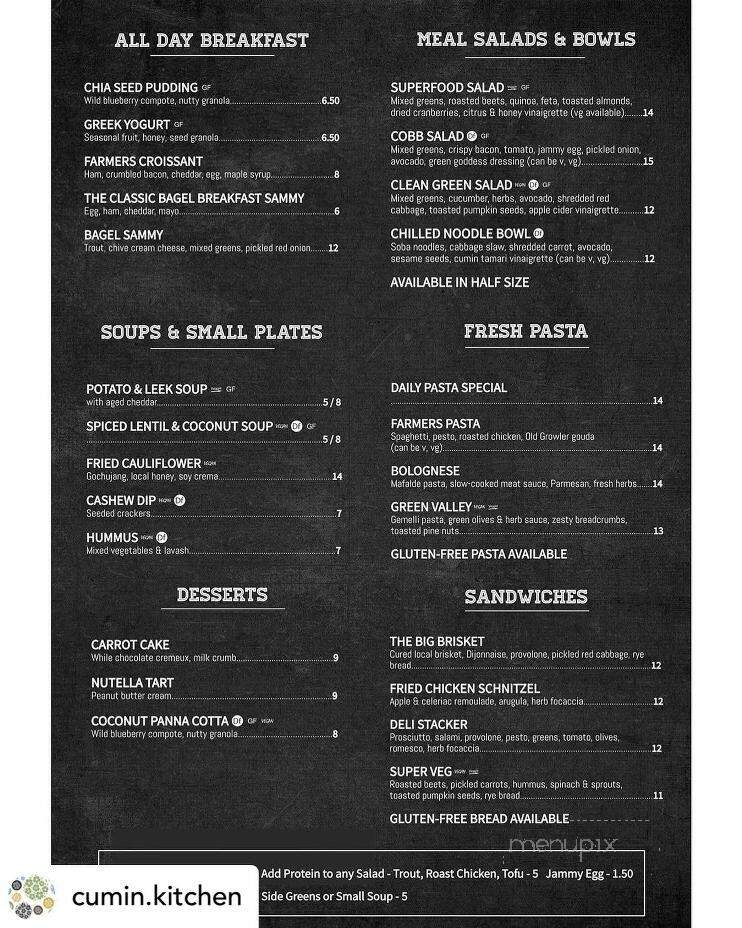 Le Caveau At Domaine de Grand Pre - Wolfville, NS menu_pic