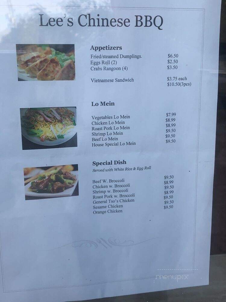 Le's Chinese Bar-B-Que - Des Moines, IA menu_pic