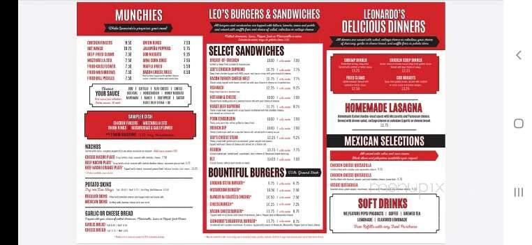 Leonardo's Pizza - Cedar Rapids, IA menu_pic