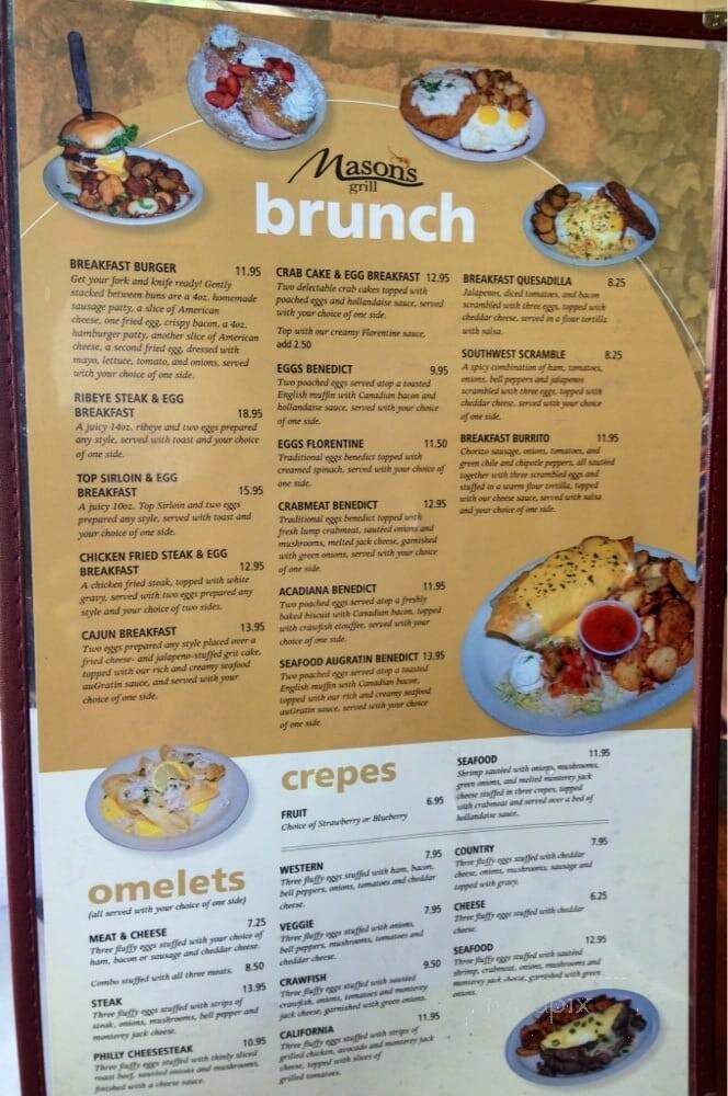 Masons Grill - Baton Rouge, LA menu_pic
